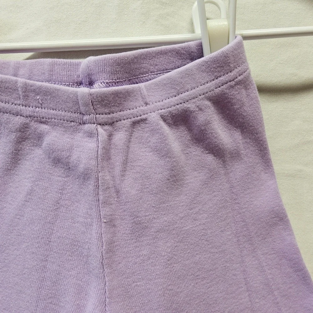 Gymboree Ruffle Cuff Leggings Toddler Girls 2T Purple Cotton Elastic Waist